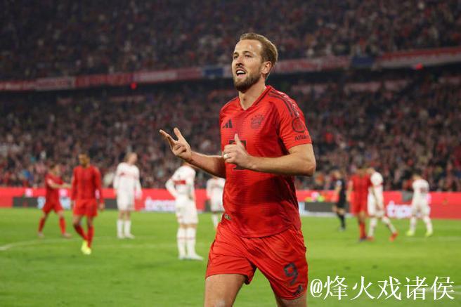 拜仁客场5球大胜斯图加 凯恩替补上演帽子戏法