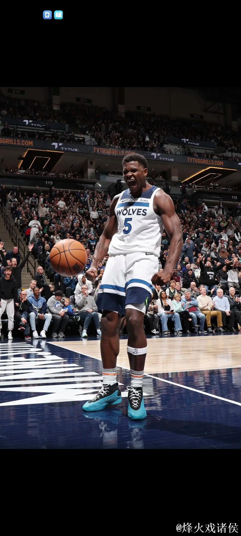 NBA-爱德华兹生涯1万分米切尔30+7 森林狼胜骑士